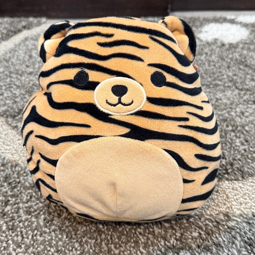 Vintage 2018 Kellytoy Squishmallow Tina the Striped Tiger Plush 8”